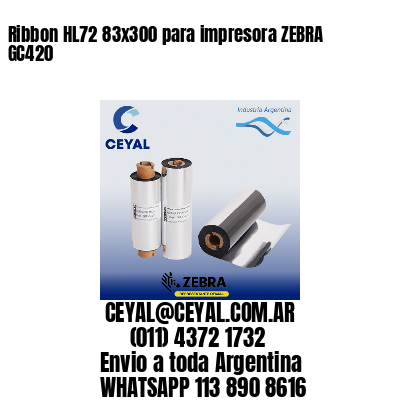 Ribbon HL72 83×300 para impresora ZEBRA GC420