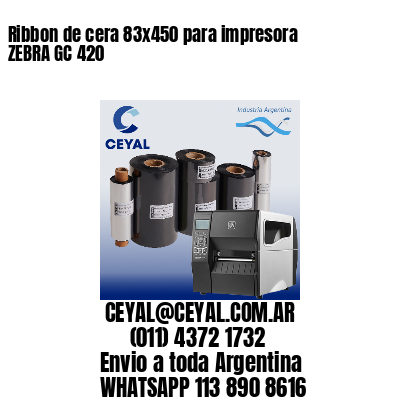 Ribbon de cera 83×450 para impresora ZEBRA GC 420