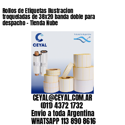 Rollos de Etiquetas Ilustracion troqueladas de 38×20 banda doble para despacho – Tienda Nube