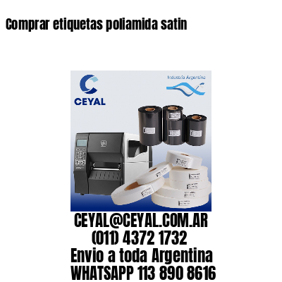 Comprar etiquetas poliamida satin