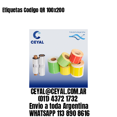 Etiquetas Codigo QR 100×200