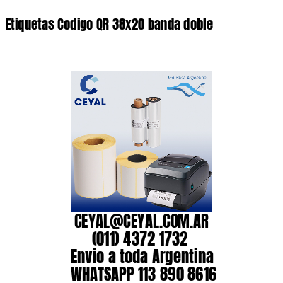 Etiquetas Codigo QR 38×20 banda doble