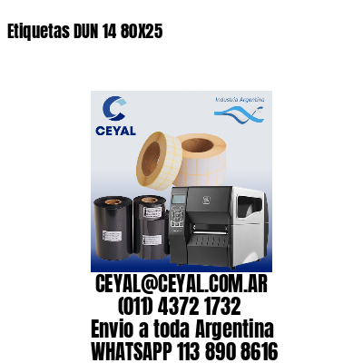 Etiquetas DUN 14 80X25