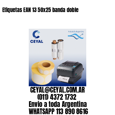 Etiquetas EAN 13 50×25 banda doble