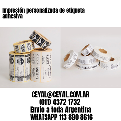 Impresión personalizada de etiqueta adhesiva