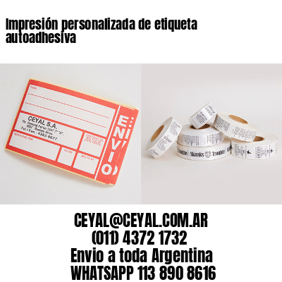 Impresión personalizada de etiqueta autoadhesiva