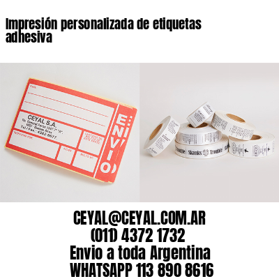 Impresión personalizada de etiquetas adhesiva