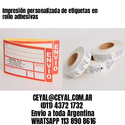 Impresión personalizada de etiquetas en rollo adhesivas