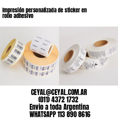 Impresión personalizada de sticker en rollo adhesivo