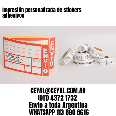 Impresión personalizada de stickers adhesivos