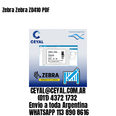 Zebra Zebra ZD410 PDF