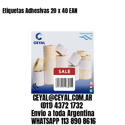 Etiquetas Adhesivas 20 x 40 EAN