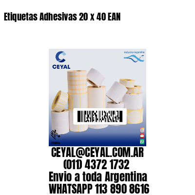 Etiquetas Adhesivas 20 x 40 EAN