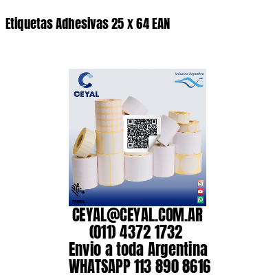 Etiquetas Adhesivas 25 x 64 EAN