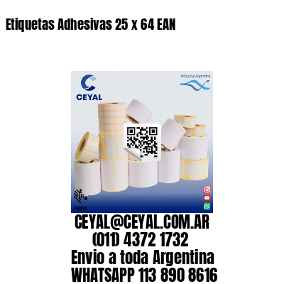 Etiquetas Adhesivas 25 x 64 EAN