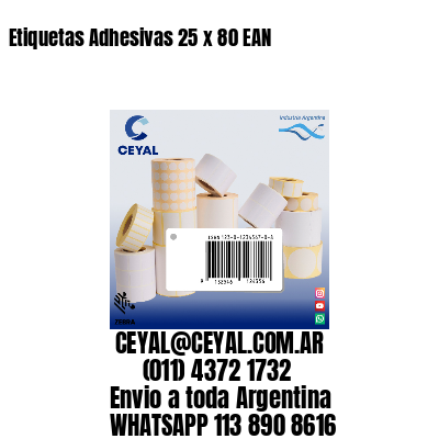 Etiquetas Adhesivas 25 x 80 EAN