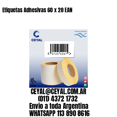 Etiquetas Adhesivas 60 x 20 EAN