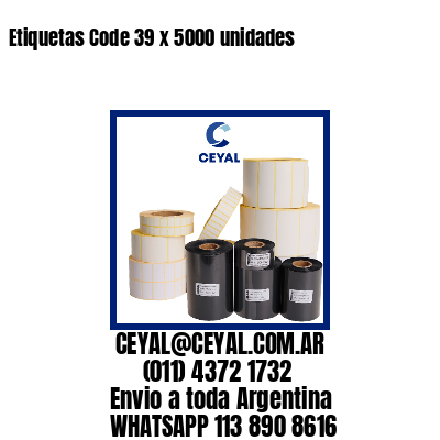 Etiquetas Code 39 x 5000 unidades
