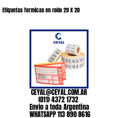 Etiquetas Termicas en rollo 29 X 20