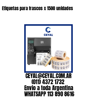 Etiquetas para frascos x 1500 unidades