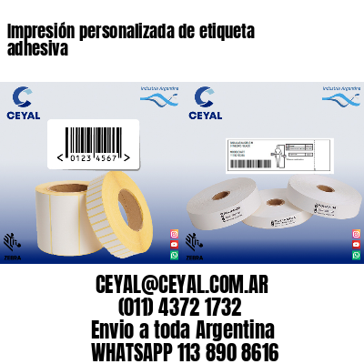 Impresión personalizada de etiqueta adhesiva