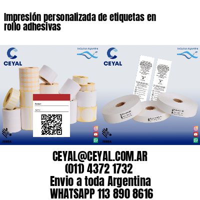 Impresión personalizada de etiquetas en rollo adhesivas