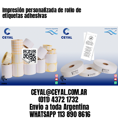 Impresión personalizada de rollo de etiquetas adhesivas