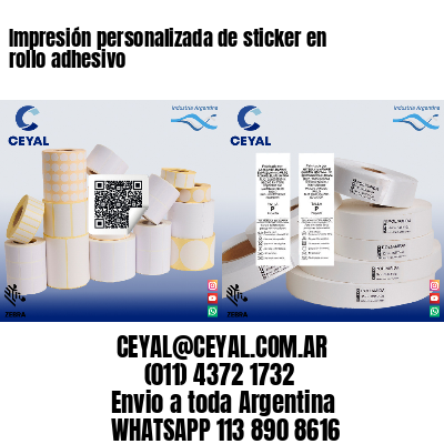 Impresión personalizada de sticker en rollo adhesivo