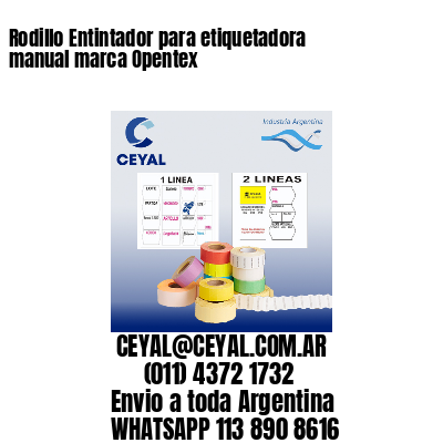 Rodillo Entintador para etiquetadora manual marca Opentex
