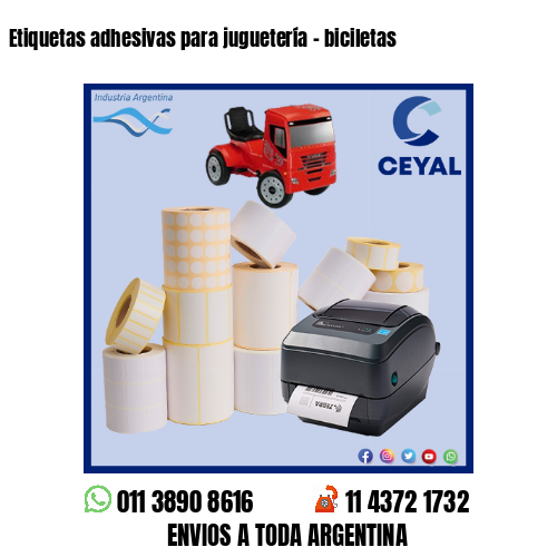 Etiquetas adhesivas para juguetería – biciletas