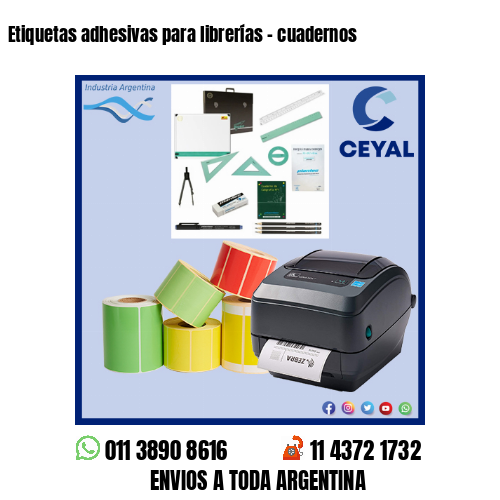 Etiquetas adhesivas para librerías – cuadernos