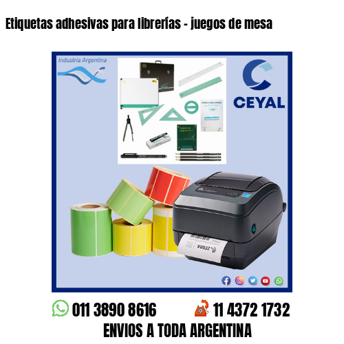 Etiquetas adhesivas para librerías – juegos de mesa