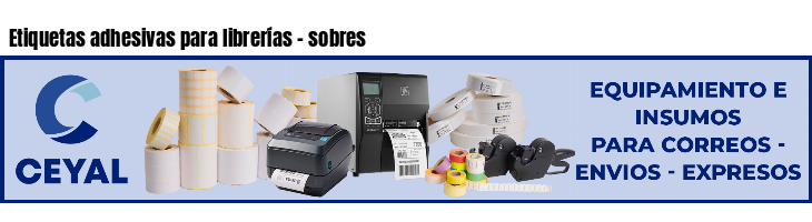 Etiquetas adhesivas para librerías - sobres
