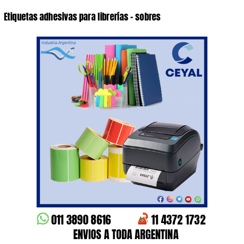 Etiquetas adhesivas para librerías – sobres