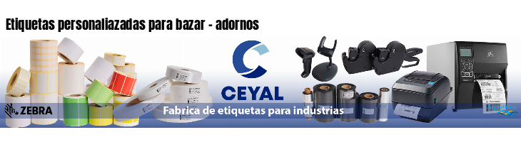 Etiquetas personaliazadas para bazar - adornos