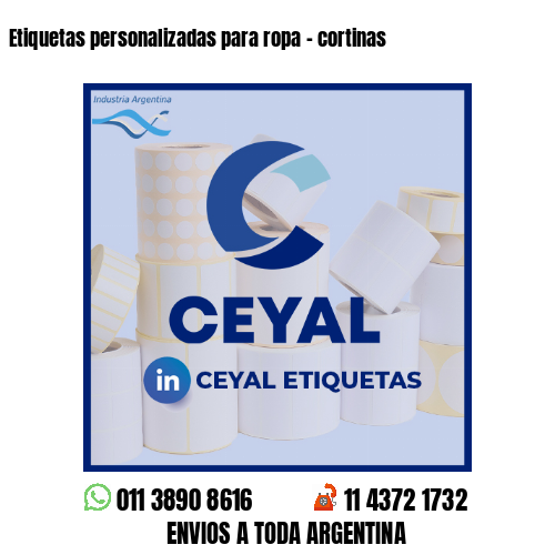 Etiquetas personalizadas para ropa - cortinas