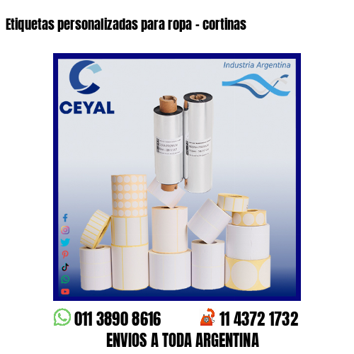 Etiquetas personalizadas para ropa – cortinas