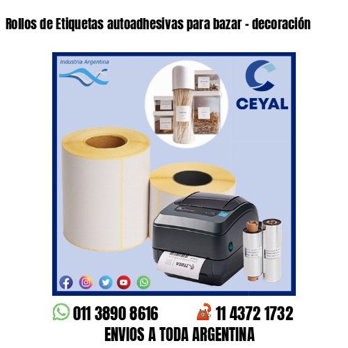 Rollos de Etiquetas autoadhesivas para bazar – decoración