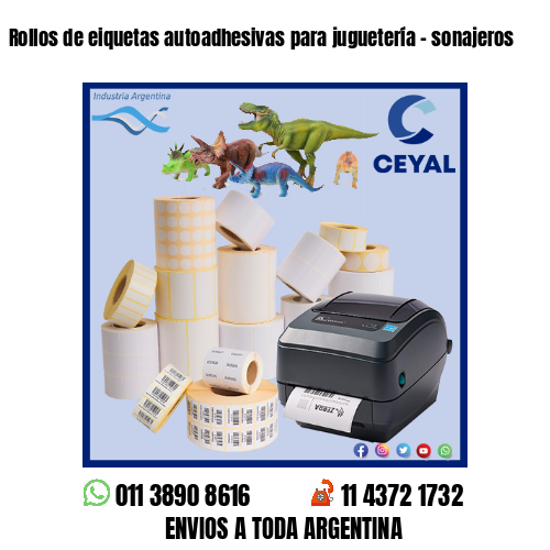 Rollos de eiquetas autoadhesivas para juguetería – sonajeros