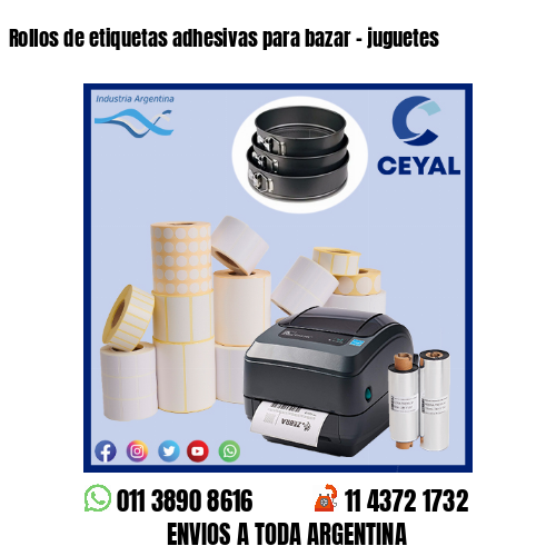 Rollos de etiquetas adhesivas para bazar – juguetes
