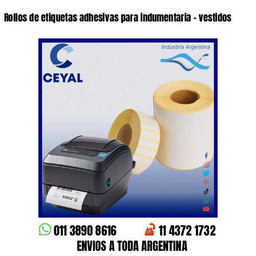 Rollos de etiquetas adhesivas para indumentaria – vestidos