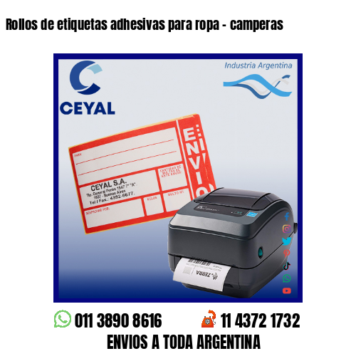 Rollos de etiquetas adhesivas para ropa – camperas