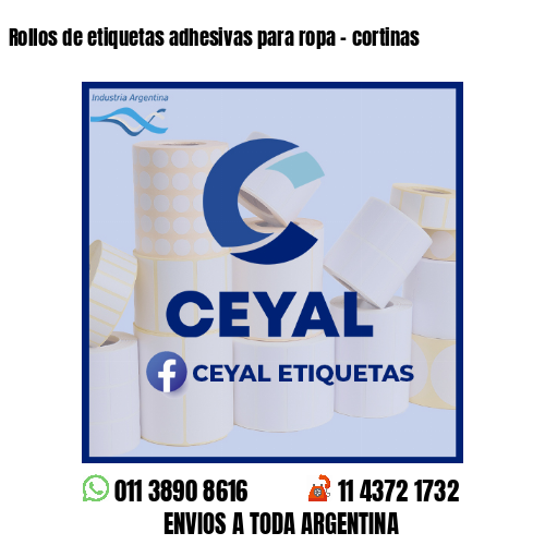 Rollos de etiquetas adhesivas para ropa - cortinas
