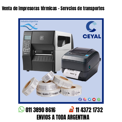 Venta de impresoras térmicas – Servcios de transportes