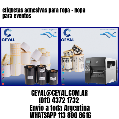 etiquetas adhesivas para ropa – Ropa para eventos