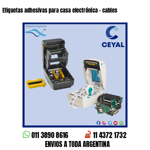 Etiquetas adhesivas para casa electrónica – cables