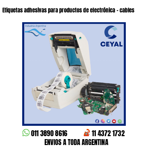 Etiquetas adhesivas para productos de electrónica – cables