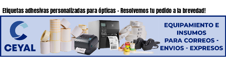 Etiquetas adhesivas personalizadas para ópticas - Resolvemos tu pedido a la brevedad!