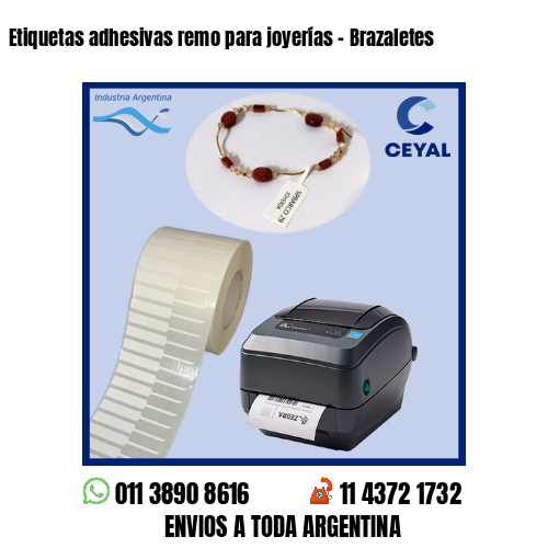Etiquetas adhesivas remo para joyerías – Brazaletes