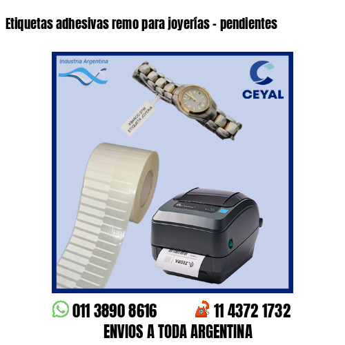 Etiquetas adhesivas remo para joyerías – pendientes